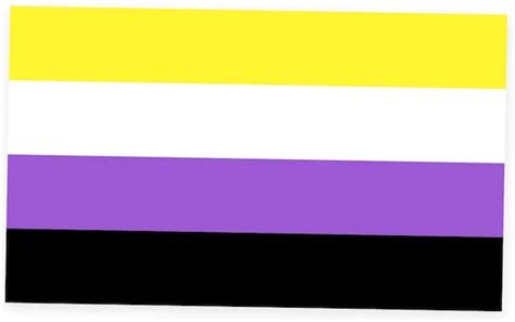 Nonbinary Pride Flag Lgbtq Non Binary Vibrant Color Vinyl Etsy