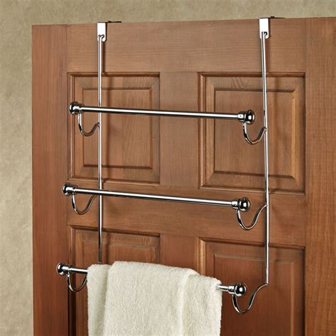 Distinguished by smooth, contemporary lines, this coralais hotelier offers a spacious upper shelf with towel bar below. Over the Door Chrome Towel Rack | Bath towel racks, Towel ...