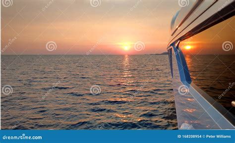 Super Yacht Sunset Stock Photo Image Of Landscape Travel 168208954