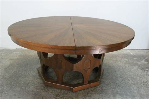 Expandable Round Dining Table Modern Rare Danish Modern Teak Round
