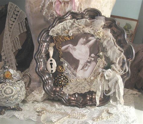 Lady Rose Altered Art Tray Hanging Beautful Photo Of Lady Flickr
