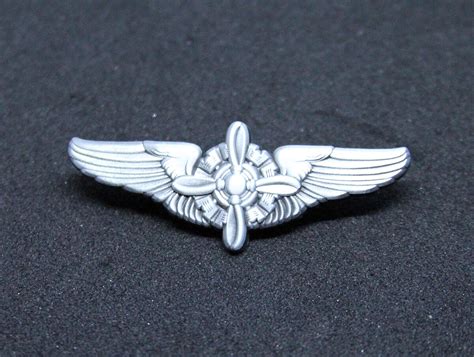 Flight Engineer Fe Wings Wing Pin Metal Silver 50mm 2 Inches Ebay