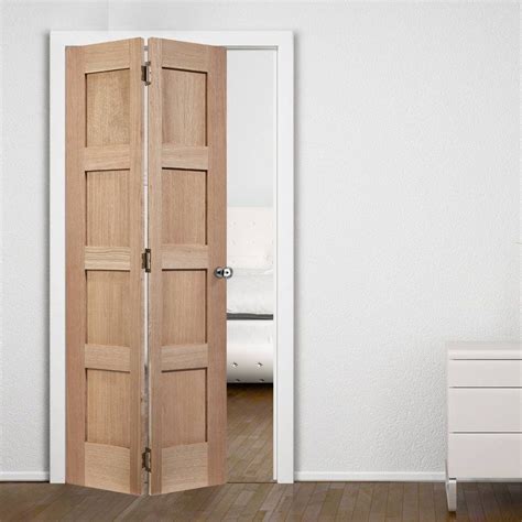 Contemporary 4 Panel Oak Bifold Door Oak Bifold Doors Wood Doors