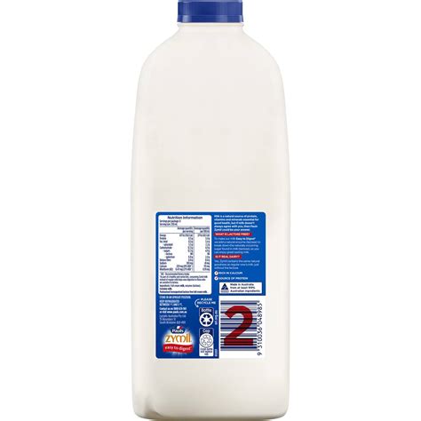 Pauls Zymil Lactose Free Full Cream Milk 2l Woolworths