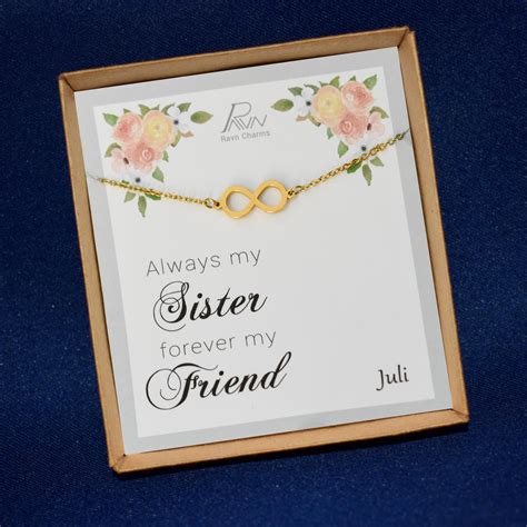The best sister birthday wishes show your sis how much you love and admire her, giving you a sweet way to tell her that she's incredibly special to you. Unique Jewelry Gift Soul sister Birthday Infinity Pendant ...