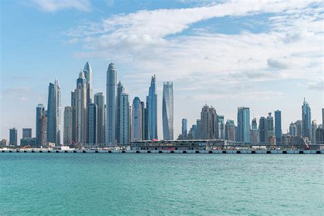 View Of Amazing Dubai Marina From Palm Jumeirah In Dubai Uae Photograph