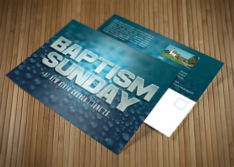 Baptism Sunday Church Postcard Template Inspiks Market