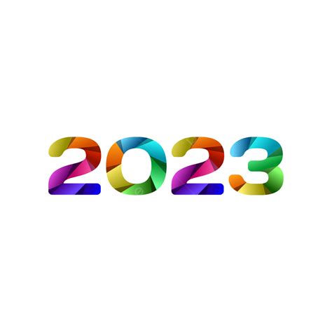 Colorful Gradient 2023 Number Art Vector 2023 2023 Text Text