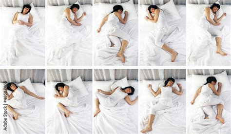 femme positions sommeil stock foto adobe stock