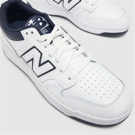 Mens White And Navy New Balance 480 Trainers Schuh