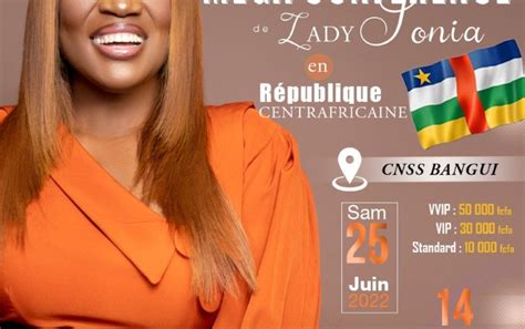 Centrafrique Lady Sonia ‘’coach En Vie’’ En Méga Conférence Bientôt à Bangui Oubangui Médias