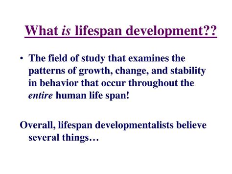 Ppt Chapter 1 Development Across The Lifespan Powerpoint Presentation
