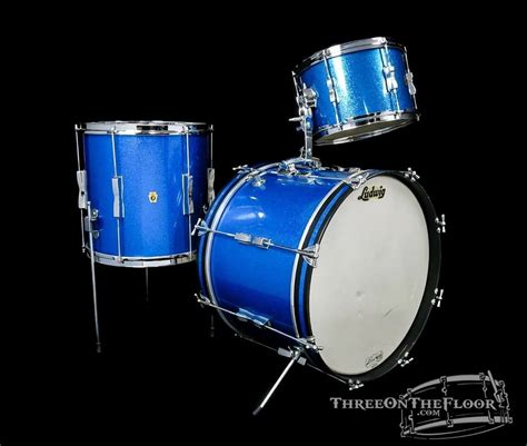 Ludwig Club Date Blue Sparkle Sparkle Pearl Red Sparkle Blue