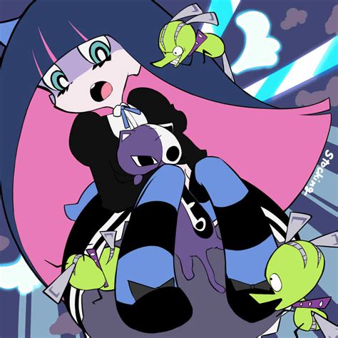 Stocking And Chuck Panty Stocking With Garterbelt Drawn By