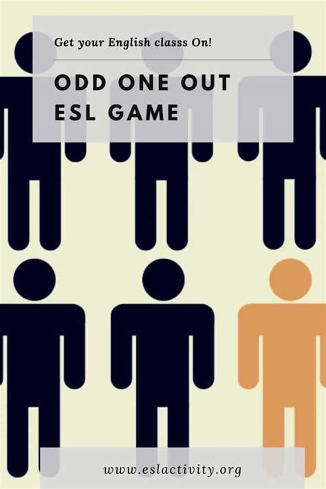Odd One Out Esl Warm Up Game Esl Activities
