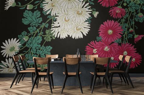 Chrysanthemums Wallpaper Mural Art Wallpapers Wall Murals