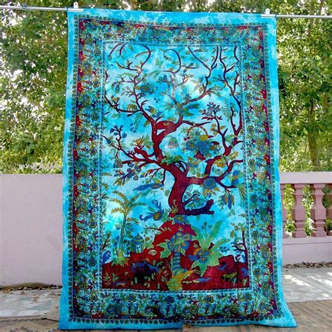 Tapestry Wall Hanging Home Decor Tree Of Life Bohemian Throw Etsy