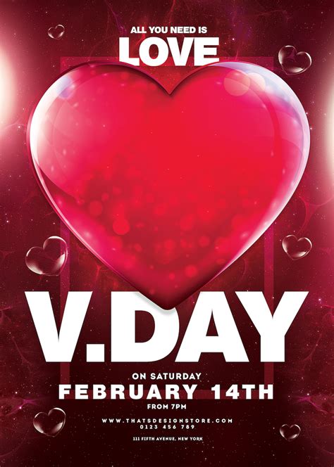 Valentines Day Flyer Template V21 Party Flyers For Photoshop