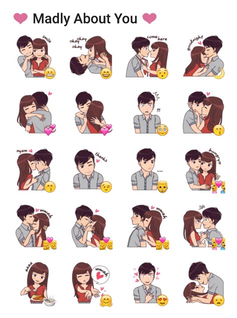 Madly About You Is A Telegram Sticker Pack With A Lot Of Couples Love