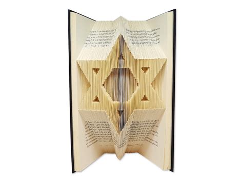 Star Of David Book Folding Pattern Folded Book Art Foldedbookart