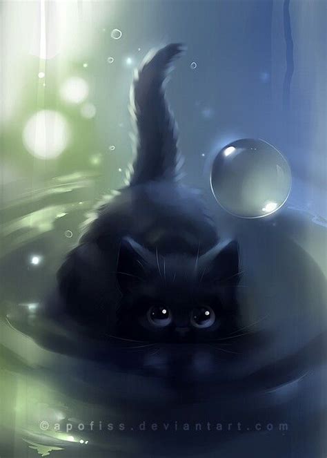 Apofiss Art Cat Art Devian Art Black Cat Art