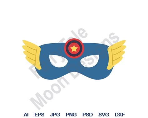 Superhero Mask Svg Dxf Eps Png  Vector Art Clipart Etsy Ireland