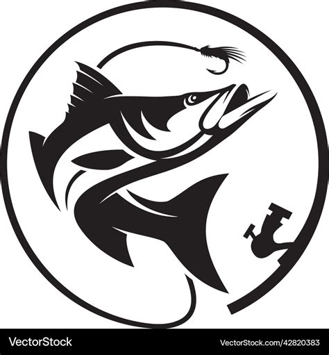 Snook Fish Fishing Template Image Royalty Free Vector Image