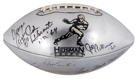 Lot Detail Heisman Trophy Winners Multi Signed Football With 13