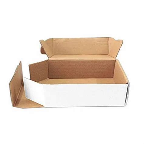 Rectangular Single Wall 3 Ply Plain White Cartons Box At Rs 12piece In