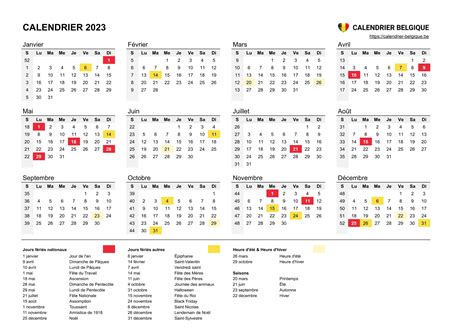 Calendrier 2023 Avec Semaines Belgique The Calendrier Images And