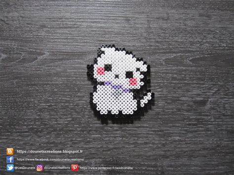 Chaton Blanc Kawaii Perles Hama Kawaii White Kitten Perler Beads