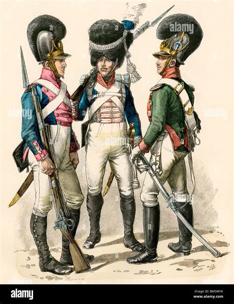 Uniformes Del Ejército Francés 1814 1825 1812 1815 Granadero De
