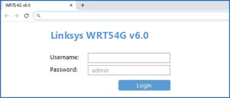 Linksys Wrt54g V60 Default Login Ip Default Username And Password