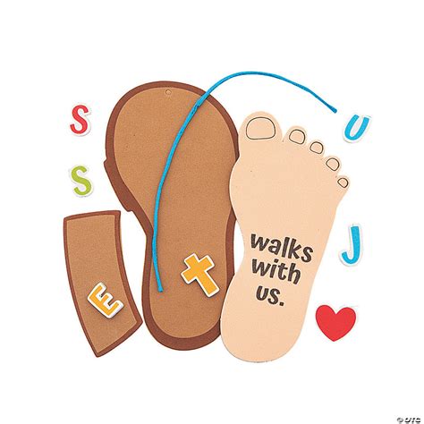 Jesus Walks With Us Sandal Craft Kit Makes 12