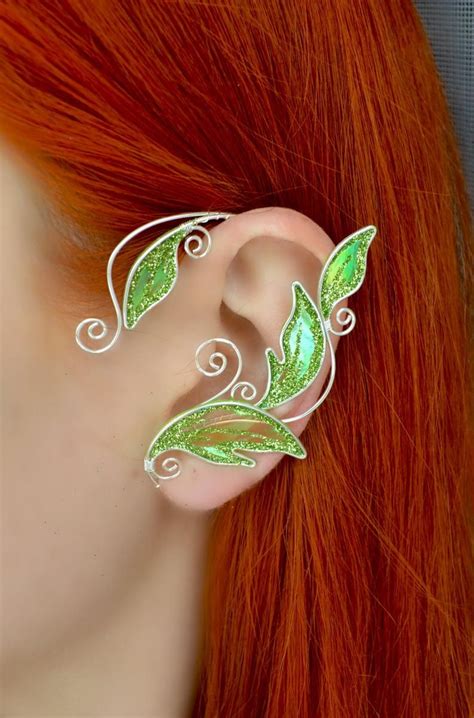 Elf Ear Cuff Elven Ear Wrap Etsy Elf Ear Cuff Ear Jewelry Leaf