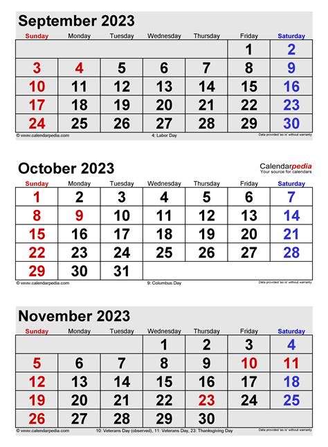 Editable October 2023 Calendar Printable 3 Month Template Vrogue