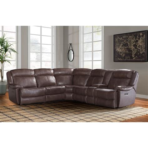 Intercon Avalon Casual Dual Power Reclining Sectional Sofa With Power