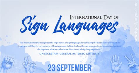 What sign is september 23. International Day of Sign Languages 23 September - 5203 ...