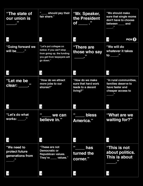 Cards Against Humanity Reasons State Of The Union Version