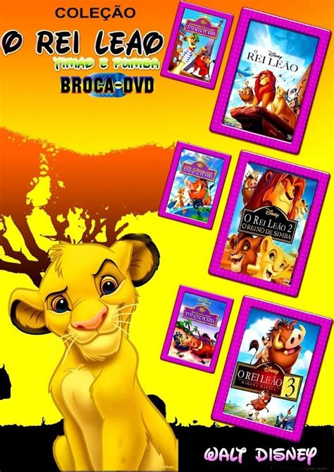 Coleção O Rei Leão 6 Em 1 Dvd Rei Leão 1