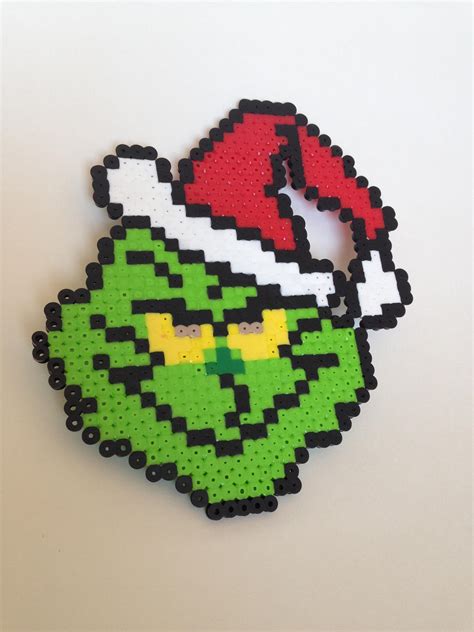 The Grinch Christmas Perler Bead Sprite By Pixel Bits Art On Deviantart