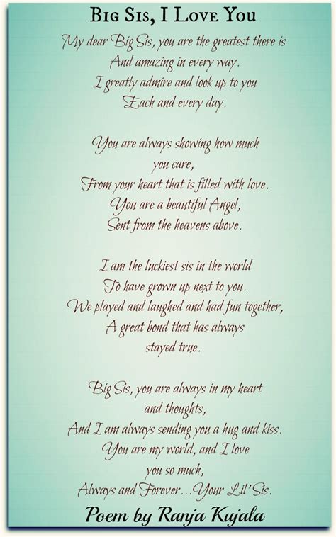 77 Inspirational Love Poems for Sister - Poems Ideas