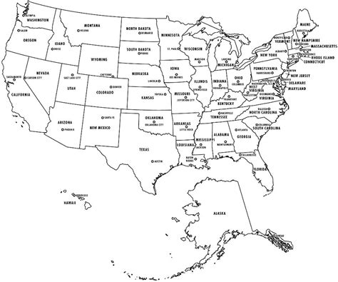 United States Map With Capitals Gis Geography Us States And Capitals Map United States Map Pdf