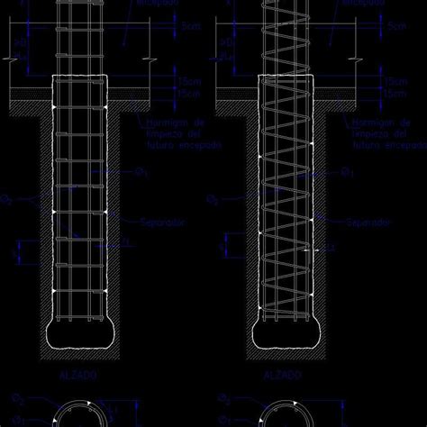 Piles Foundation Dwg Block For Autocad • Designs Cad