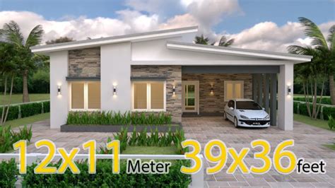 Single Floor House Plans 12x11 Meter 39x36 Feet Pro Home Decor Z