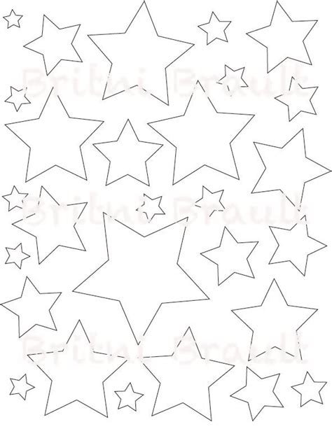 Stars In Various Sizes Svg And Pdf File Digital Downloads Svg