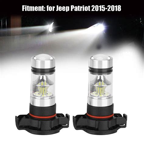 Pcs V W K White Car Bright Led Fog Light Bulbs For