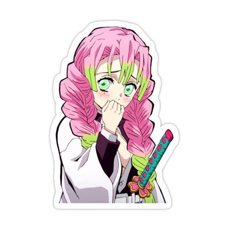 Mitsuri Kanroji Sticker By Omanie In 2021 Anime Stickers Kawaii