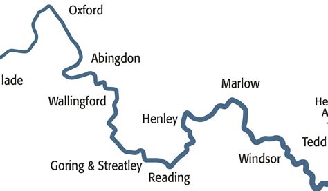 Map Of The River Thames From Source To Sea