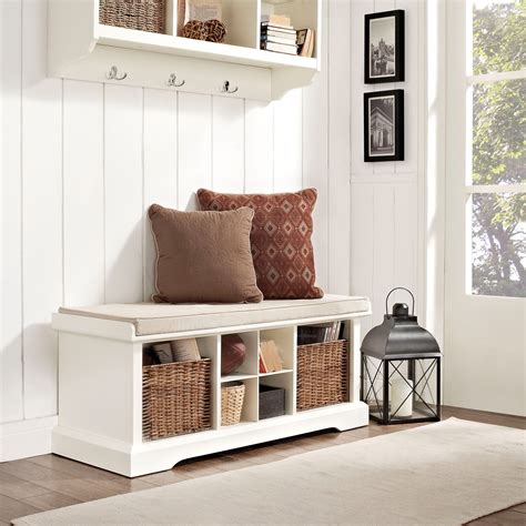 Crosley Brennan Entryway Storage Bench White Make A Welcome To Your